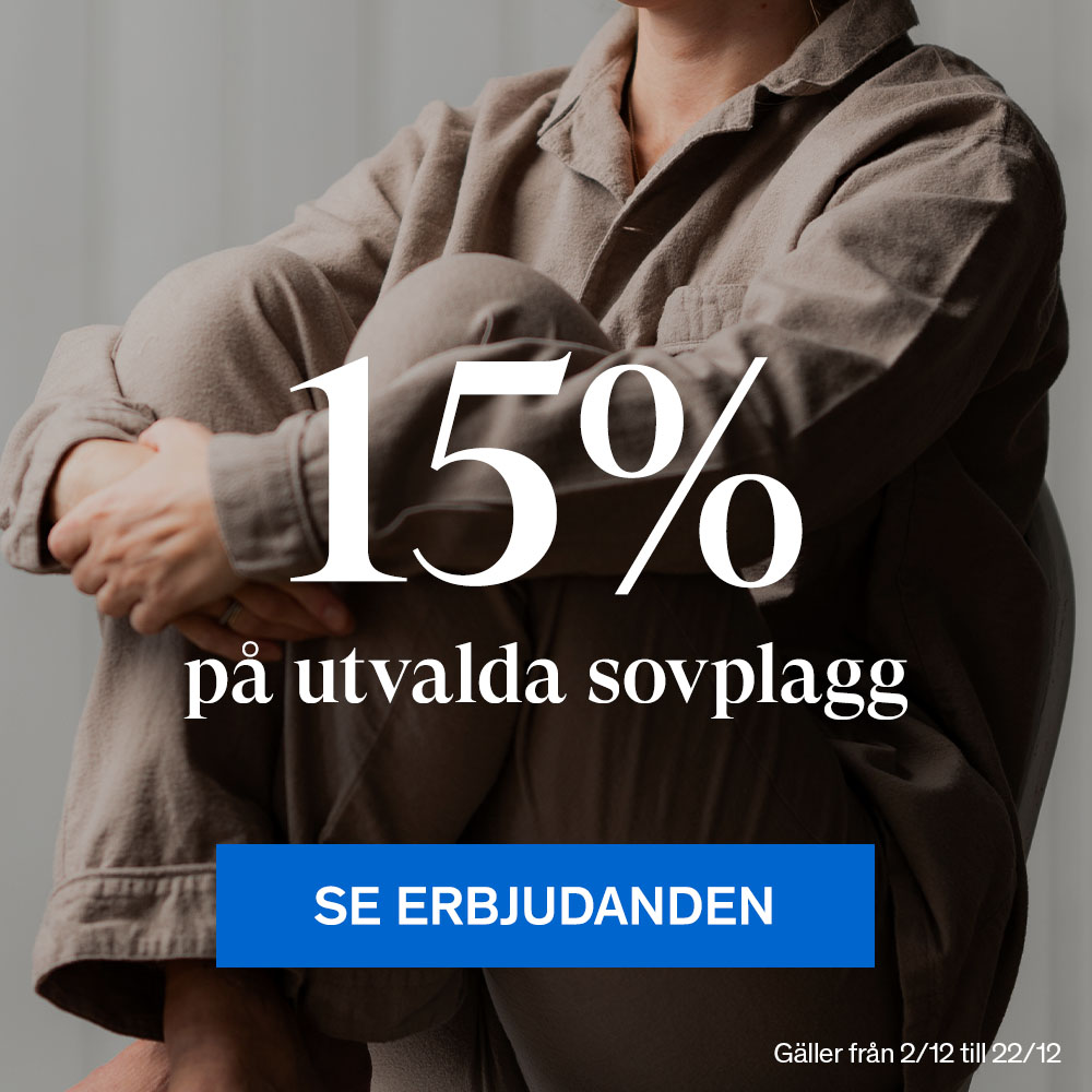 15% på utvalda sovplagg.